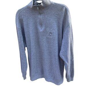 Men’s Big Dog Gray Half-Zip Long Sleeve Men's Sweater Size Medium